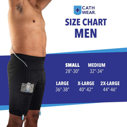 CathWear ™ Unisex Catheter Underwear Compatible with Foley, Nephrostomy, Suprapubic, and Biliary Catheters. Holds (2) 600ml Leg Bags (White, Black, Nude)