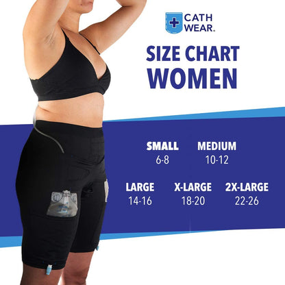 CathWear ™ Unisex Catheter Underwear Compatible with Foley, Nephrostomy, Suprapubic, and Biliary Catheters. Holds (2) 600ml Leg Bags (White, Black, Nude)