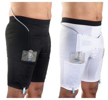 Load image into Gallery viewer, CathWear ™ Unisex Catheter Underwear Compatible with Foley, Nephrostomy, Suprapubic, and Biliary Catheters. Holds (2) 600ml Leg Bags (White, Black, Nude)